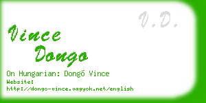 vince dongo business card